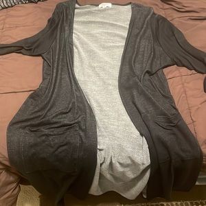 LulaRoe long black distressed cardigan